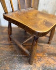 Antique Child’s Chair with Elm Seat – Nursery Book Display Plant Stand Chair C