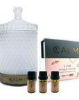 Aroma Diffuser with our Live Calm Oil Set - Energy & Immunity Boost