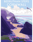 Bedruthan Steps Coastal Travel Poster Print