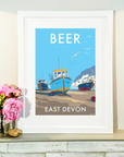 Beer Seaside Travel Poster Print
