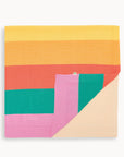 Personalised Pink Rainbow Stripe Organic Cotton Baby Blanket
