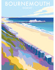 Bournemouth Vintage Travel Poster Print