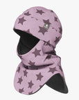 Merino Balaclava for Kids Purple Stars