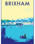 Vintage Brixham Seaside Print