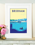 Vintage Brixham Seaside Print