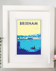 Vintage Brixham Seaside Print
