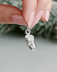 New Baby Personalised Silver Charm