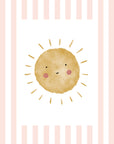 Sunshine Print - Pale Pink Stripes