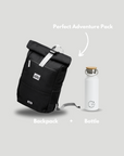 Premium Polar Explorer Backpack, waterproof hemp backpack with laptop compartment, USB charging, ergonomic support, black by Arcticus at brixbailey.com