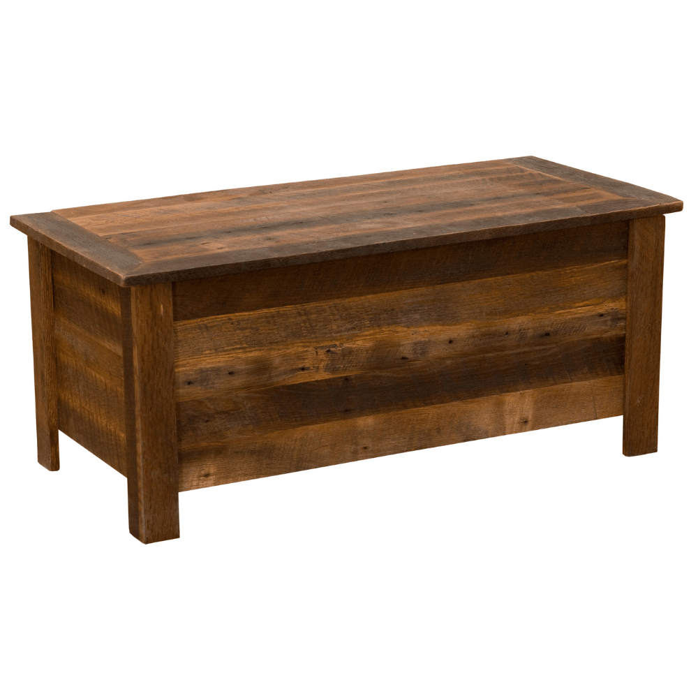 Reclaimed oak blanket chest by Brix Bailey with non-slamming hinges at www.brixbailey.com