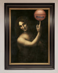 Basketball Renaissance Altered Framed Print, premium sports art, stylish home decor, trending framed wall art by Zestio at brixbailey.com