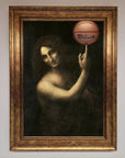 Basketball Renaissance Altered Framed Print, premium sports art, stylish home decor, trending framed wall art, best-selling unique gift by Zestio at brixbailey.com