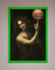 Basketball Renaissance altered framed print, luxury sports art, stylish home decor, premium handcrafted framed artwork, trending best-selling wall art by Zestio at brixbailey.com