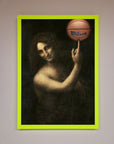 Basketball Renaissance altered framed print, premium sports art, stylish home decor, best-selling unique artwork for game rooms by Zestio at brixbailey.com