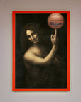 Basketball Renaissance altered framed print, luxury sports art decor, premium handcrafted framed wall art, stylish best-selling home office decor by Zestio at brixbailey.com