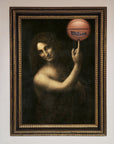Basketball Renaissance Altered Framed Print, luxury sports art, premium framed decor, stylish home office wall art, best-selling basketball gift by Zestio at brixbailey.com