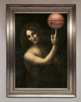 Basketball Renaissance altered framed print, premium sports art, luxury home decor, stylish vintage basketball poster, best-selling unique gift by Zestio at brixbailey.com