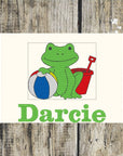Beach Frog Personalised Towels
