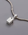 Beach Hut Personalised Silver Charm