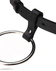 Black Leather Belt with Metal O Ring