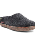 Classic Slipper - Black with Leather