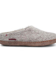 Classic Slipper - Grey with Leather