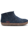 Classic Boot - Navy Blue with Leather