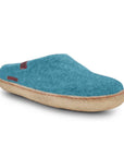 Classic Slipper - Light Blue with Rubber