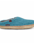 Classic Slipper - Light Blue with Rubber