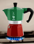 Bialetti Moka Express Tricolore Italia Stovetop Coffee Maker
