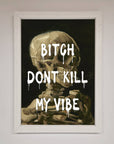 Don't Kill My Vibe Rude Framed Wall Art, Premium Bold Statement Piece for Stylish Home Decor by Zestio at brixbailey.com