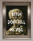 Dont Kill My Vibe Rude Framed Wall Art, Premium Bold Statement Piece, Stylish Home Decor, Trendy Expressive Artwork by Zestio at brixbailey.com