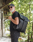 Eco Leather Modular Travel Knapsack - Sustainable Design