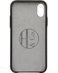 iPhone X Case, Black Leather