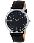 Arvo Black Time Sawyer Watch - Black Leather