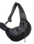 Small Dog Carrier Messenger Style Black & Grey