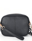 Blue Animal Print Convertible Leather Cross Body Camera Bag