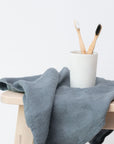 Honeycomb Fine Waffle Towel - Blue Fog