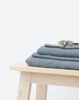 Honeycomb Fine Waffle Towel - Blue Fog