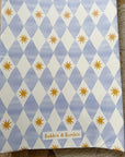 Anti-Roll Wedge Baby Changing Mat - Blue Harlequin