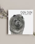 Send Some Floofy Love: Blue Chow Chow 'Aloof Floof' Greeting Card