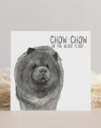 Send Some Floofy Love: Blue Chow Chow 'Aloof Floof' Greeting Card