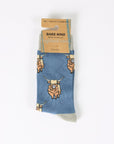 Highland Cow Bamboo Socks in Blue