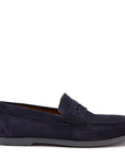 Boat Loafers, navy blue suede