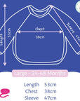 Long Sleeved Baby Bib - Crafty Print