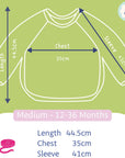Long Sleeved Bib - Vegetable Garden