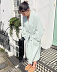 Bolney Eucalyptus Linen Kimono Robe