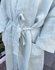 Bolney Eucalyptus Linen Kimono Robe