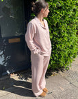 Bolney Mauve Mist Wide Leg Linen Pyjamas