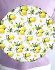 *Set of 2 Large Handmade Beeswax Wraps | Lemony Bees